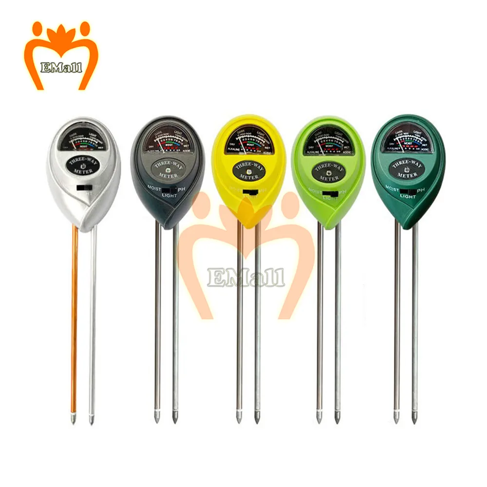 3 in1 Soil Water Moisture PH Meter Acidity Humidity Sunlight Light PH Test Garden Plants Flowers Moist Tester Testing Instrument