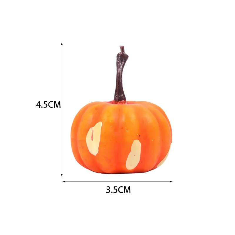 Mini Simulation Artificial Pumpkin Happy Halloween Decoration Prop Fall Harvest Wreath Autumn Wedding Decoration Thanksgiving food model food photography props kitchen food toys vegetable ornaments artificial pumpkin decoration