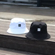 Летняя шляпа для женщин и мужчин, Панама со смайликом, дизайн с плоским солнцезащитным козырьком, рыбацкая шляпа для рыбалки, женская шляпа в стиле хип-хоп