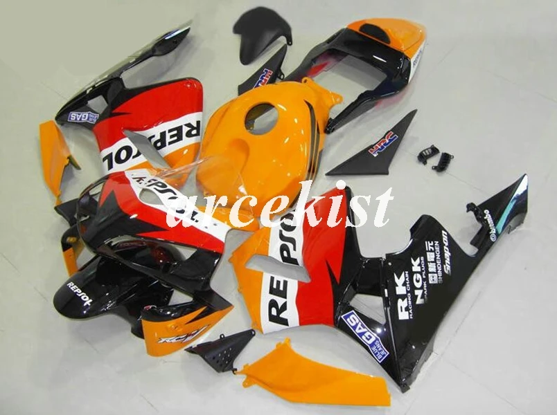 Литьевая Форма ABS мотоцикл обтекатели комплект подходит для CBR600RR F5 2003 2004 03 04 Кузов Набор белый синий