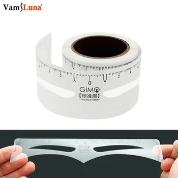 

50pcs 8 Styles Eyebrow Ruler One-time Permanent Stencils Guide Measuring Makeup Tool Penciling Setting Ruler Accessory