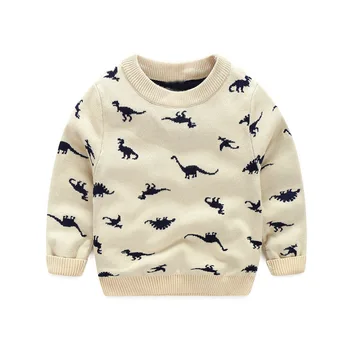 

Child Toddler Boy Sweater Girl Animal Dinosaur Long Sleeves Autumn Winter Warm Kids Knitwear Soft Sweaters Ropa De Dinosaurio