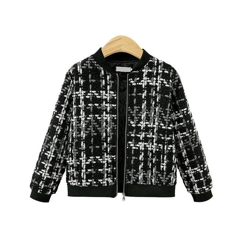 

2019 Autumn And Winter New Style Europe And America Large Size Dress Fat Mm plus Cotton Cropped Jacket Versatile Baseball Unifor