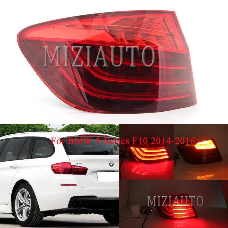 

MIZIAUTO Rear tail light Outer side For BMW 5-Series F10 520 523 525 528 530 535 2014-2016 Brake Light Bumper Light Tail Stop