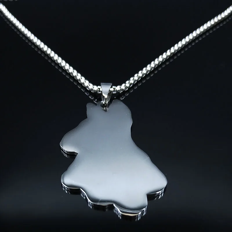 Ожерелье из нержавеющей стали Бультерьера, женское серебряное ожерелье с цепочкой, модное ювелирное изделие, рождественский подарок, ожерелье N19819