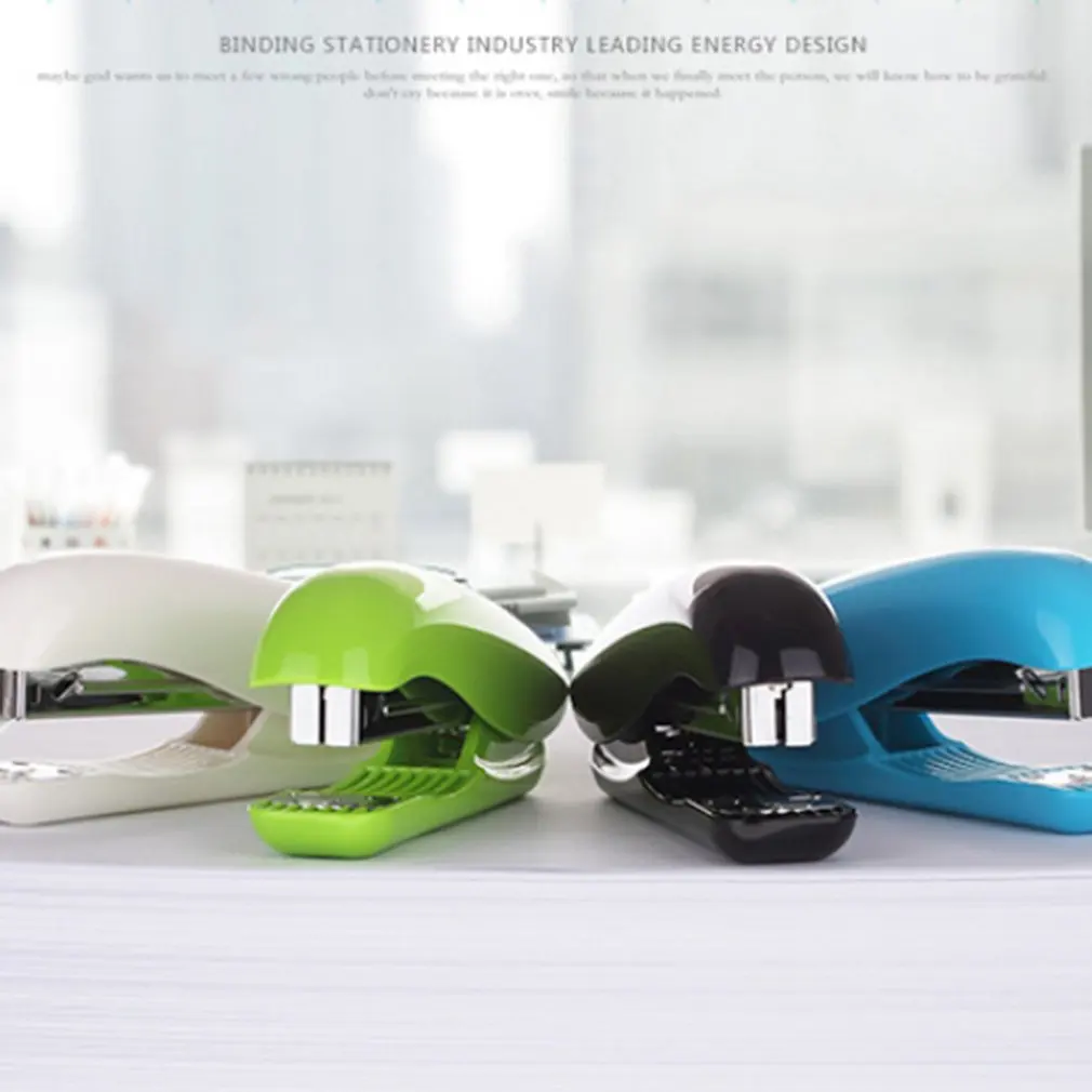 

Mini Dolphin Shape Plastic Metal Stapler Office Stapler without Staples for Paper Binding School Office Accessories 4 Colors