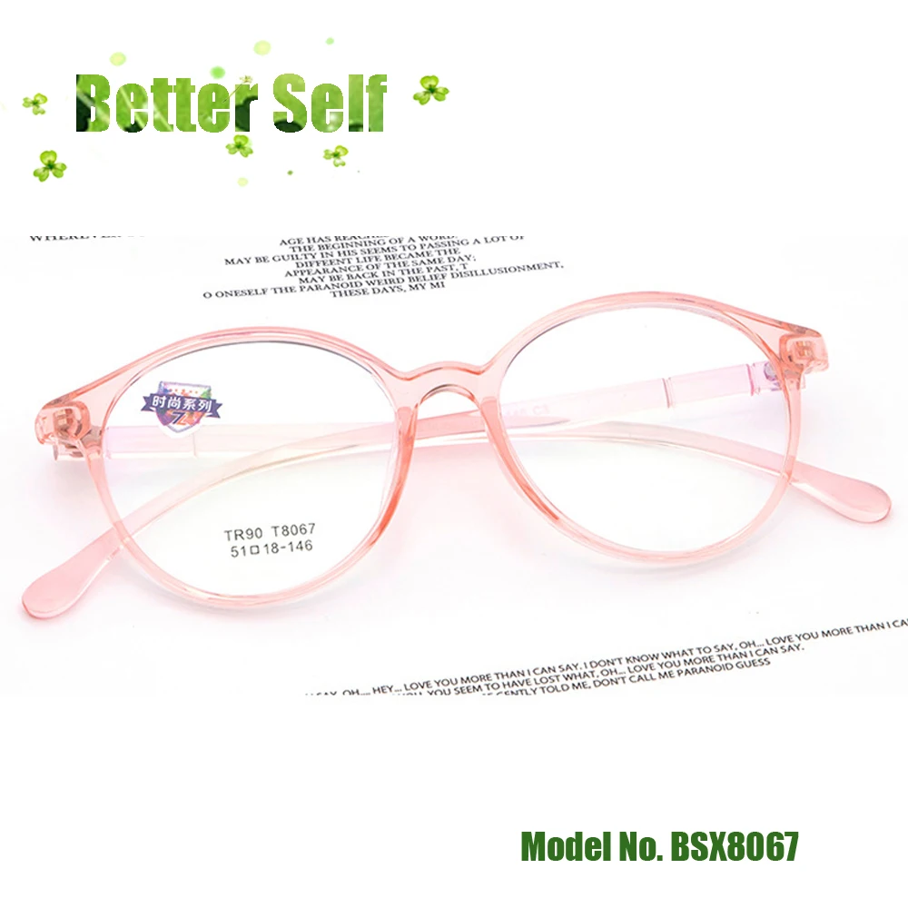 

Transparent Child Optical Frame Pink Glasses BSX8067 Can Do Prescription Lens Student Cute Eyeglasses Decorative Spectacles