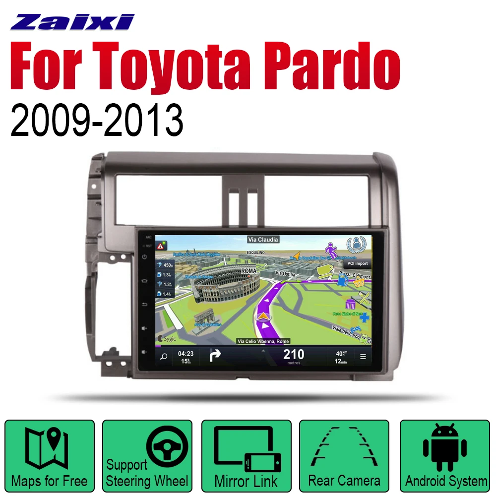 

ZaiXi Android 2 Din Auto Radio For Toyota Pardo / LC950 / Prado 950 2009~2013 Car Multimedia Player GPS Navigation System Radio