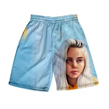 

2020 3D Billie Eilish Pocket Quick Dry Swimming Shorts For Men Swimwear Man Swimsuit Swim Trunks Summer Bathing Beach Wear Surf