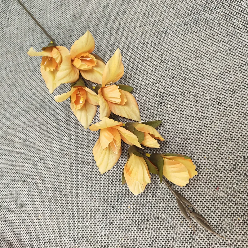 JAROWN Artificial Flower Gladiolus Orchid Flower Silk Single Flowers Branch Wedding Home Hotel Decor DIY Flower Arrangement Materials (10)