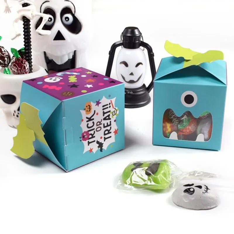 New sale7x7x7cm cute small candy box Halloween scary little monster candy box spot original cute trick or treat gift fashion box