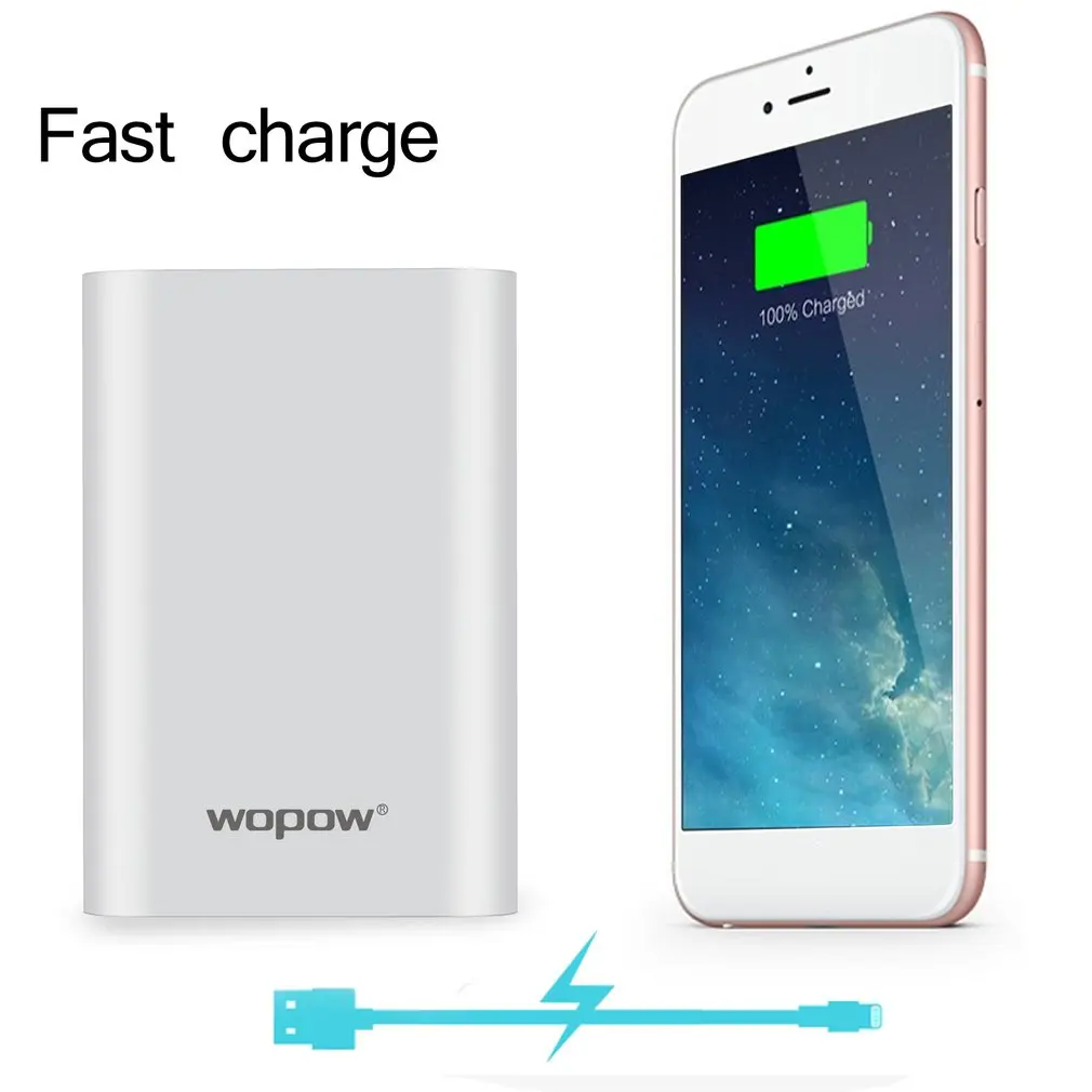 Обновленная 10000+ мАч Быстрая зарядка мобильный PowerP10 PLUS Q Двойной USB выход портативный внешний аккумулятор с светодиодный светильник индикатор