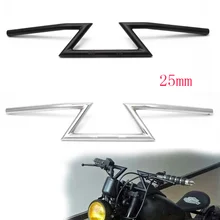 1 шт. мотоцикл хром/черный " 25 мм тянущийся металлический флэш стиль руль универсальный для Honda Yamaha Kawasaki на заказ