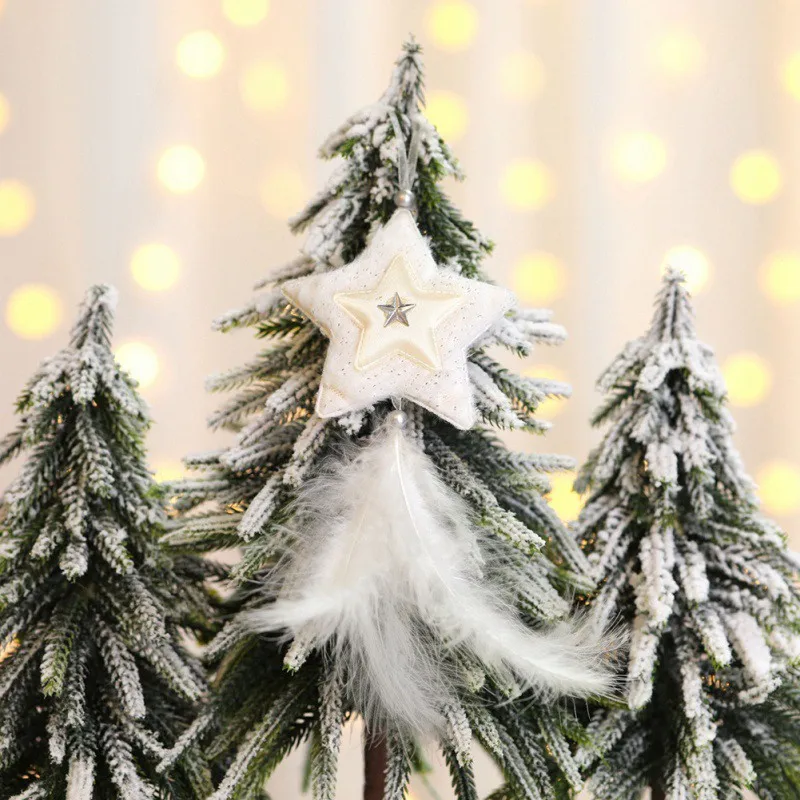 Год Рождество звезда перо милый орнамент с рождественской елкой Noel Deco рождественские украшения для дома Navidad подарок для детей