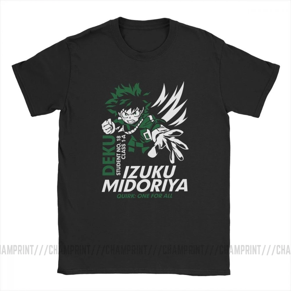 Футболки Boku с надписью No Hero Академия футболки Izuku Midoriya Deku Мужская Дизайнерская