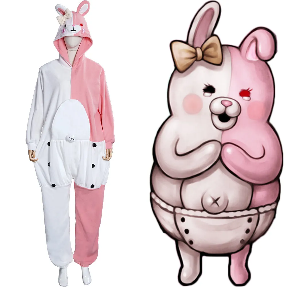 Костюмы для косплея Danganronpa Dangan Ronpa Monokuma Monomi комбинезон пижамы одежда сна Хэллоуин