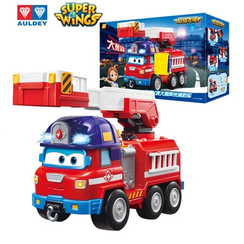 

AULDEY Super Wings SPARKY Deluxe Fire Truck Set Deformation Action Figure Children Toy Gifts Fire Engine with Sound Music Light