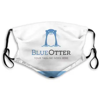 

Cute Blue Otter Logo Anti Pollution Mask for Kids Women Man Comfort Dustproof Mouth Mask with Activated Carbon Filters PM2.5 Air