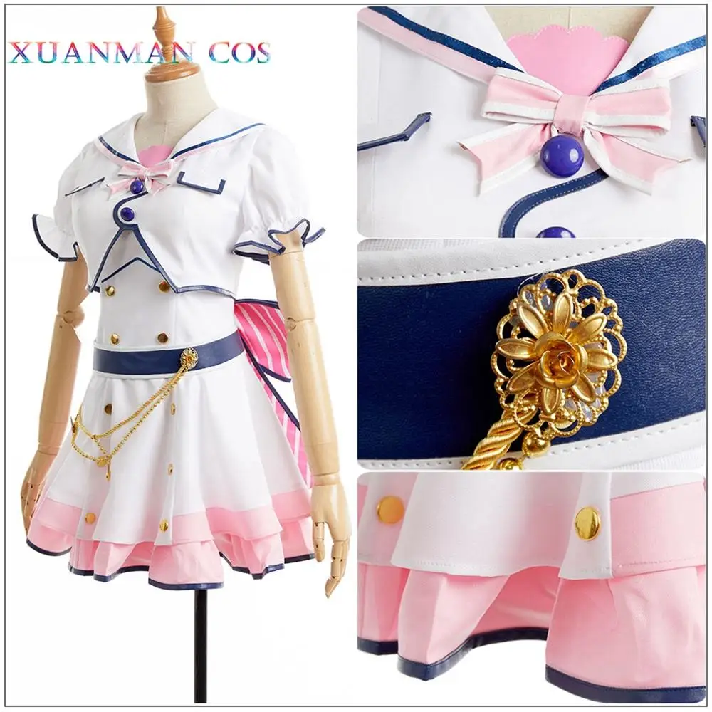 Милый! Солнечный свет! Костюм для косплея Aqours Mijyuku 6th Anniversary Kurosawa Ruby на заказ белое