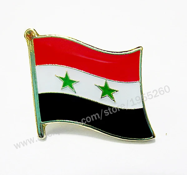 164 Syria Национальный флаг, металлический значок на лацкане, флаг на булавке, значок на булавке по всему миру, шотания, Сербию, Словению, Испании, Швеции, Турции, СССР - Цвет: 164 Syria