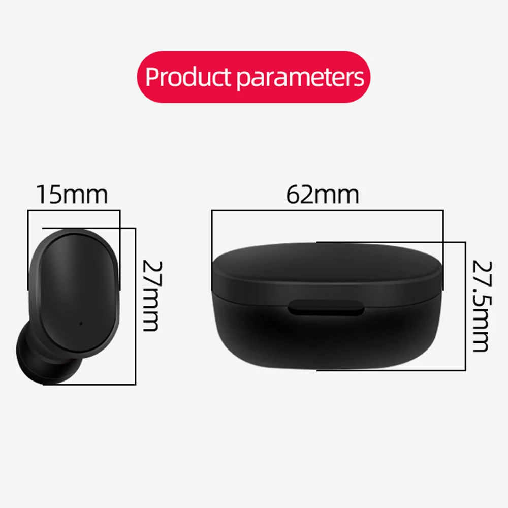 Bluetooth наушники для Xiaomi Redmi Airdots беспроводные наушники Handsfree шумоподавление наушники с микрофоном для iPhone samsung