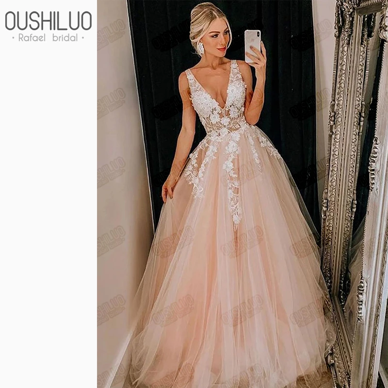 sheer beach wedding dress