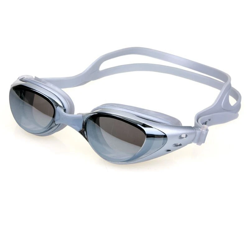Новые профессиональные силиконовые плавательные очки для близорукости, противотуманные УФ очки для плавания с ушной затычкой для мужчин и женщин, диоптрийные спортивные очки - Цвет: White myopia 300