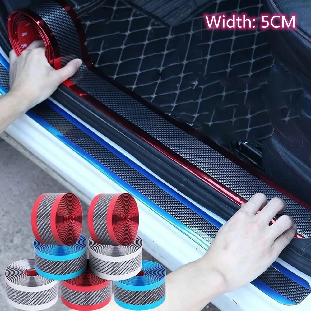 Car Stickers Protector Film Anti-Scratch Anti-Collision Carbon Fiber for Car Door Edge Bumper