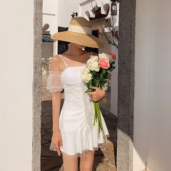 

Women's One-Piece Swimwear One Piece Bathing Suit Women Swimming Costume 2020 Year New French High Waist Shoulder Swimsuit Sexy