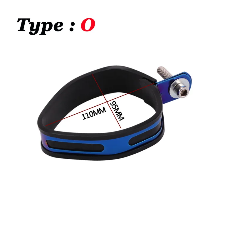 Silenciador de tubo de escape de motocicleta AK Moto Soporte de abrazadera de fibra de carbono Soporte de anillo fijo Universal 90-140 mm