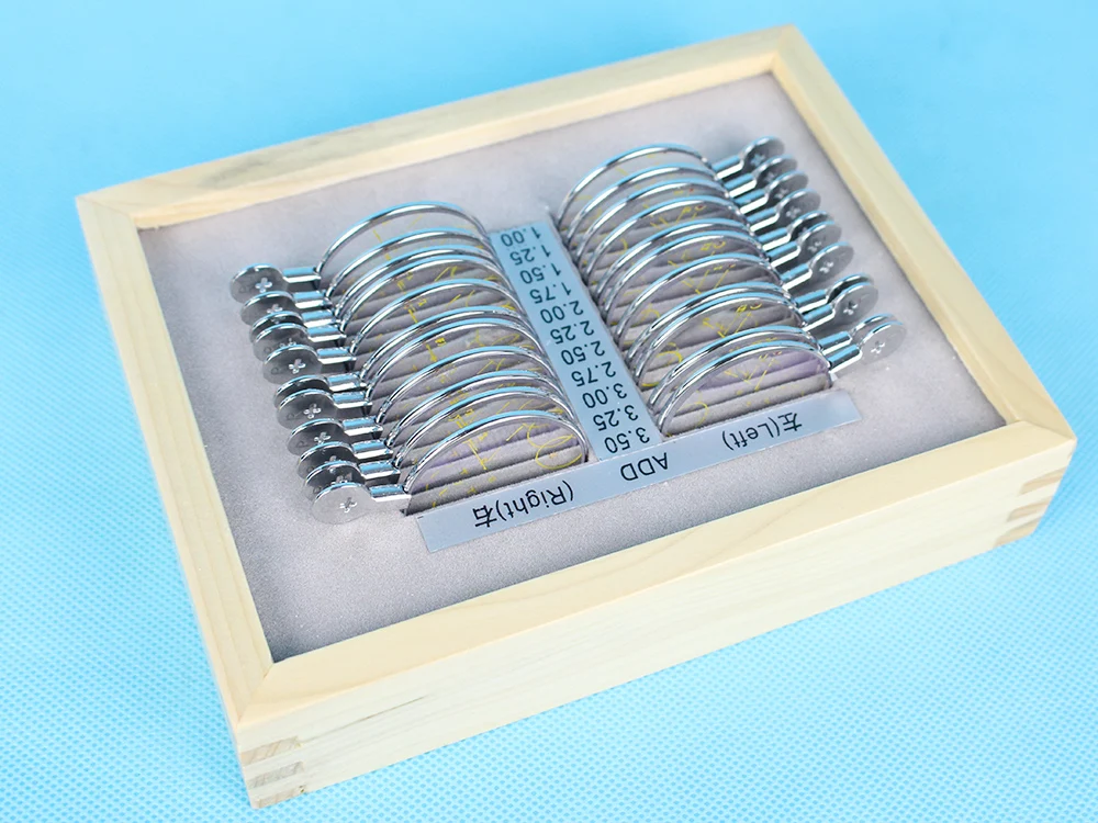 22PCS Optical Opthalmic Progressive Lens Set Trial Lens Case Aluminium Case A-Grade Quality