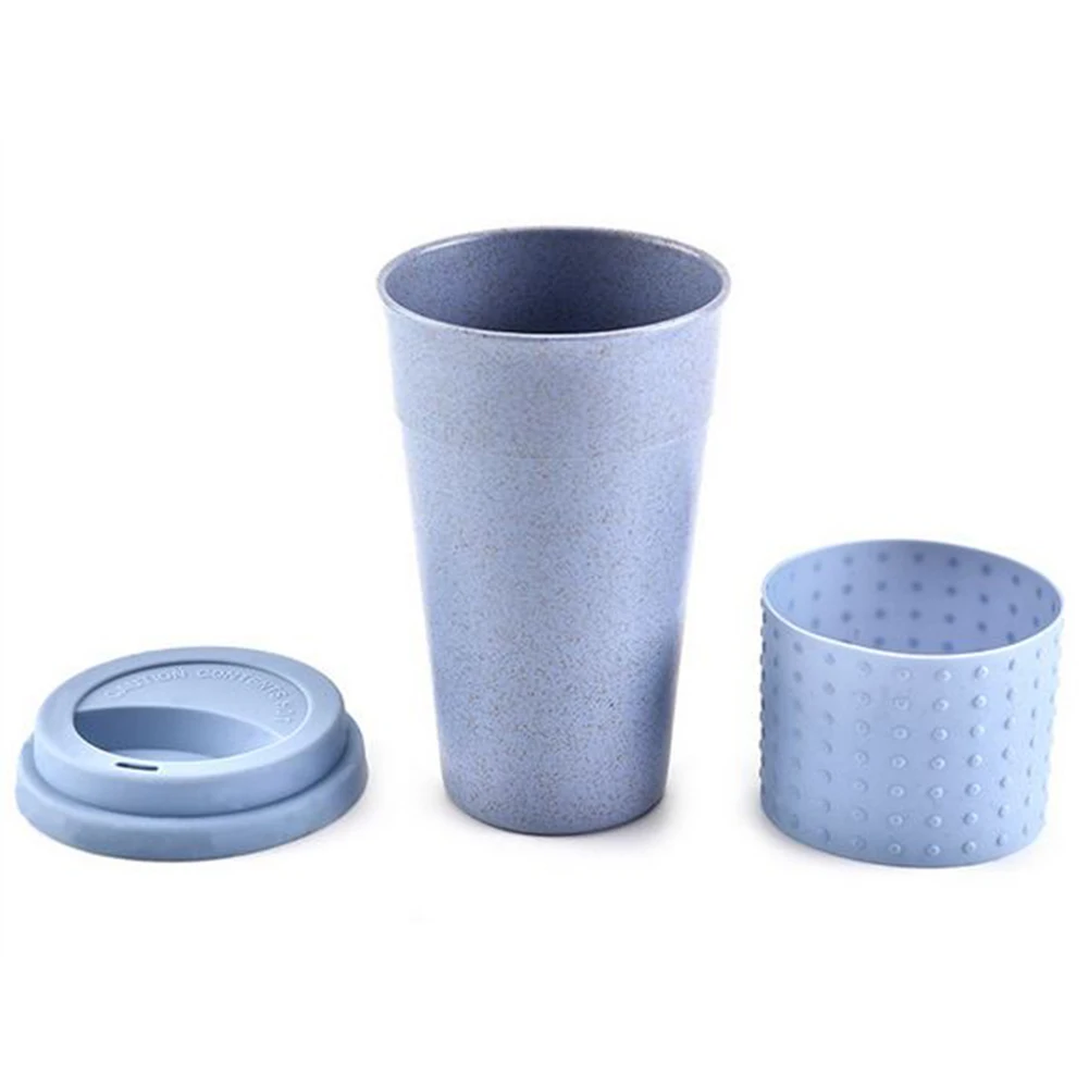 200 мл чашка для воды с соломинкой Кола пластиковые кофейные чашки пшеничной соломы пластиковый здоровый напиток контейнер для инструментов многофункциональный с крышкой