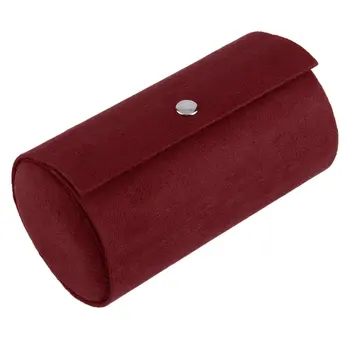 

Multifunctional Fabric 3 Layers Jewelry Display Box Cylinder Shape Organizer Flannel Round Portable Travel Storage Case Creative