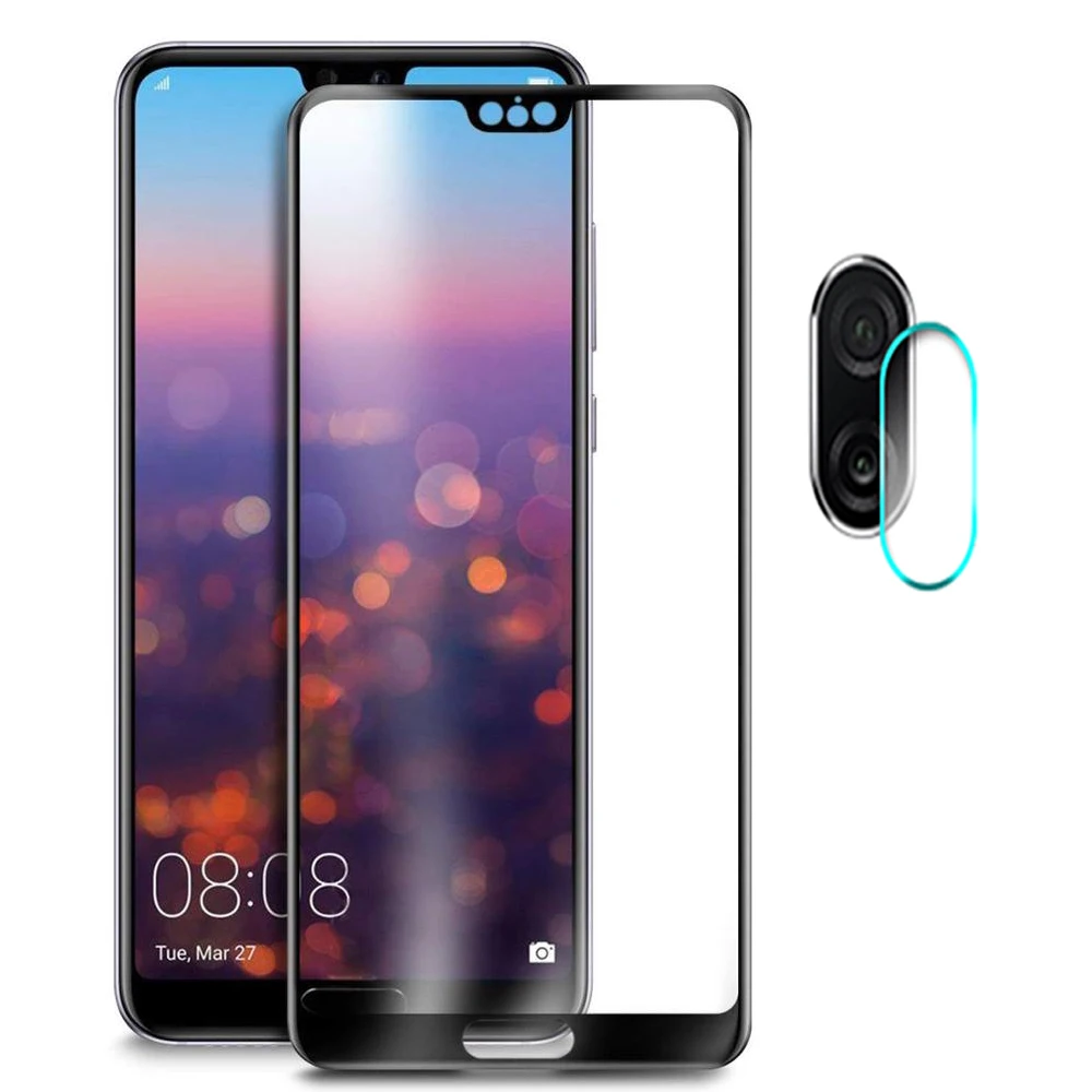 2 в 1 Защитная пленка для камеры закаленное стекло huawei P20 Lite защитное на Hauwei P 20 light
