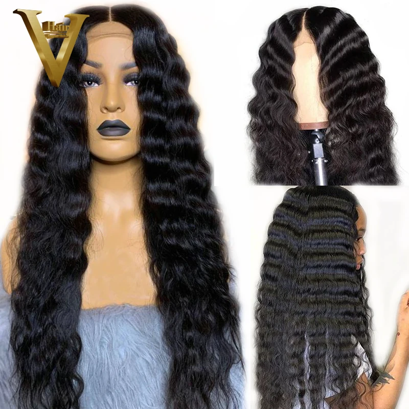 Накладные волосы на голову кружевная Кепка 13*6 глубокая волна воды человеческие