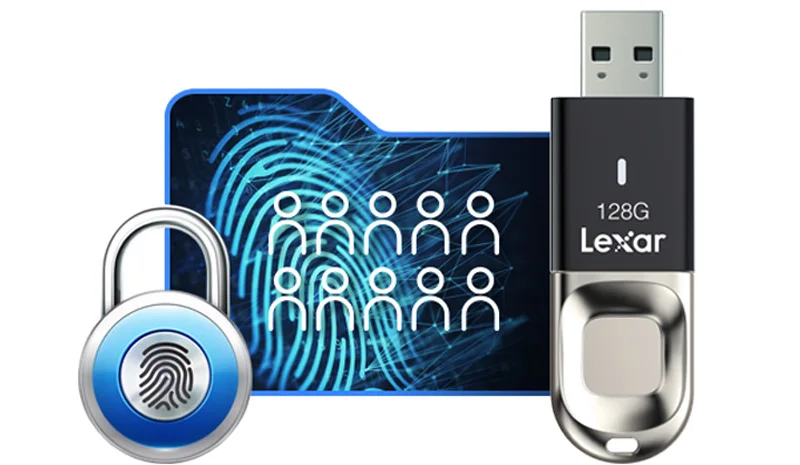 Lexar флеш-накопитель usb 3,0 64 Гб Распознавание отпечатков пальцев Флешка animado Memory stick F35 Флешка memoria cle usb диск на ключ