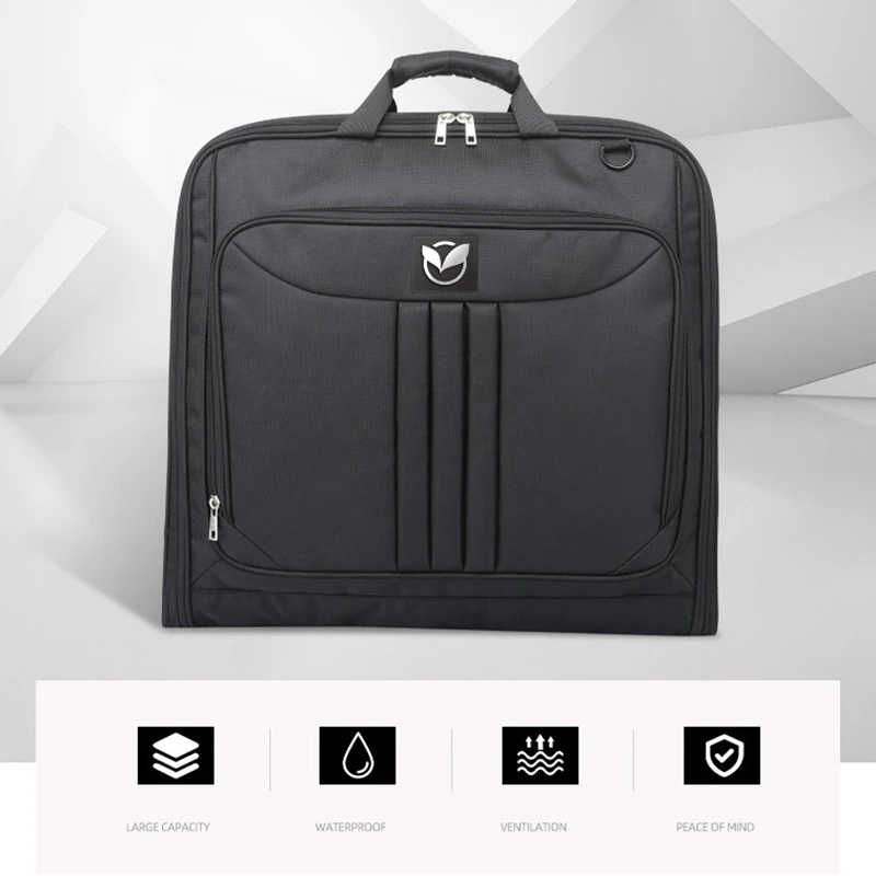 NEW-Multifunctional Men Business Travel Bag Waterproof Luggage Bags Laptop Handbag Dust-Proof Suit Storage Bag with Shoes Pouch