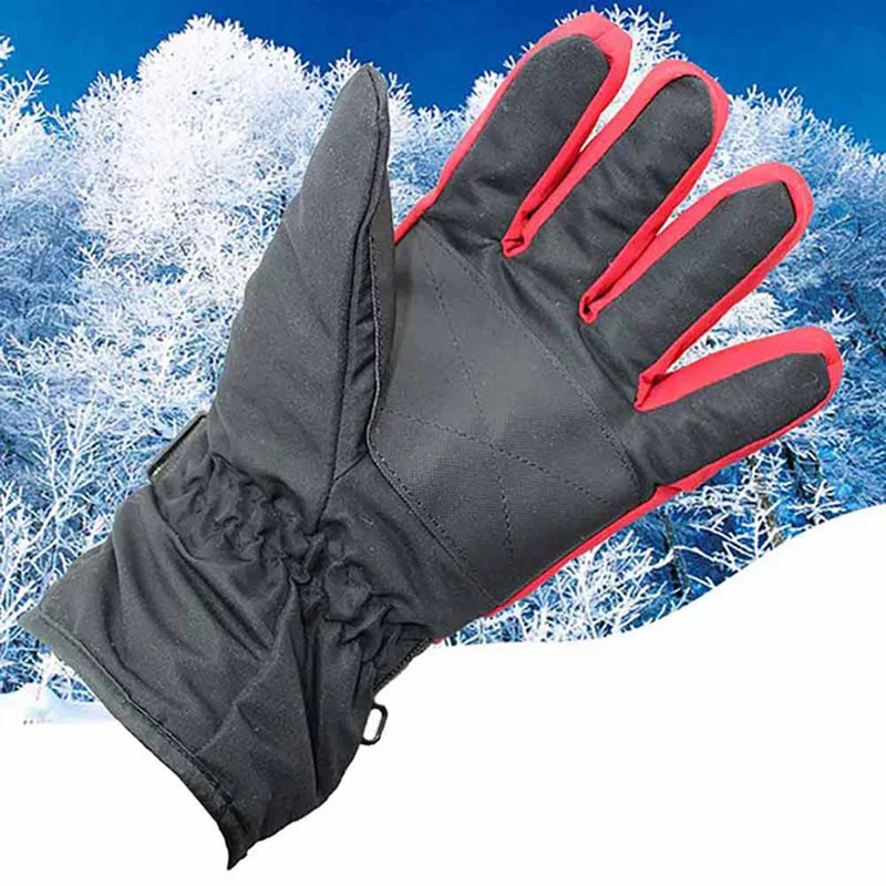 Противоскользящие износостойкие лыжные перчатки Горные лыжи перчатка для езды на снегоходе Полный палец водонепроницаемые ветрозащитные перчатки для верховой езды