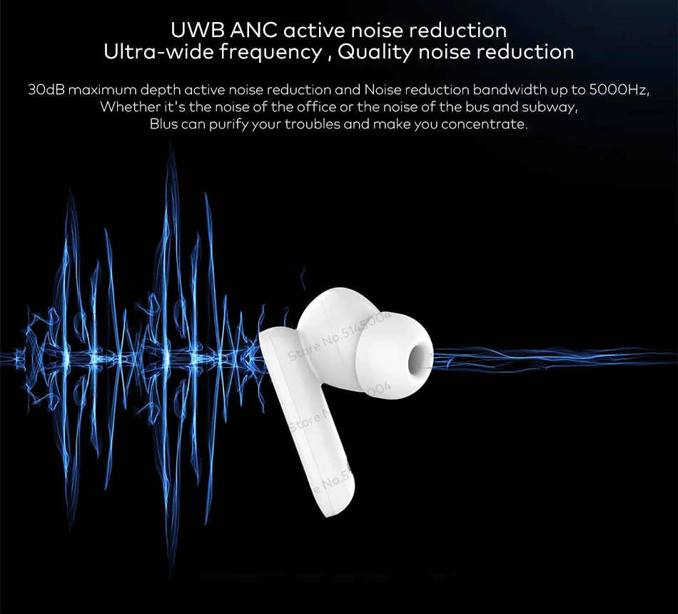 Meizu Mblu Blus TWS Earphone Bluetooth 5.2 Active Noise Cancelling Wireless Headphones 520mAh Battery IPX4 For Meizu 18s Pro 18X wireless headphones with mic