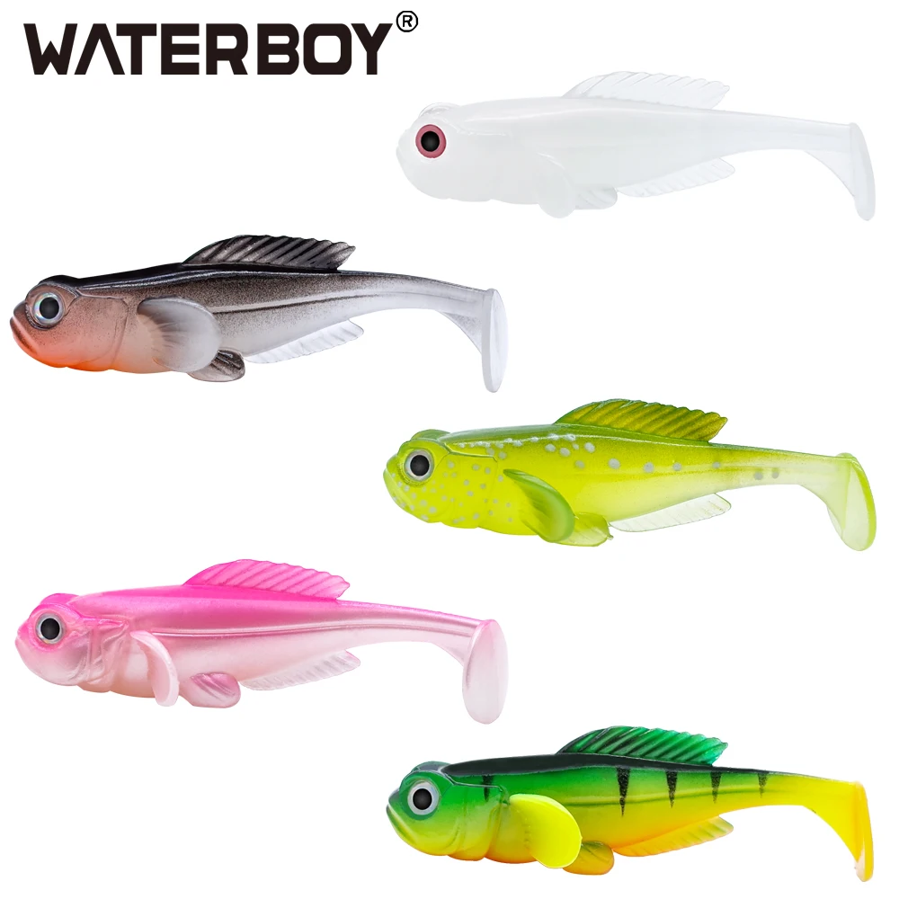5 teile/paket Grundel Paddel Weichen Köder 80mm 9,5g Neue Swimbait Ultra Realistische Design Fisch Köder Feinste Detaillierte softbait Angeln Locken – Detail 6