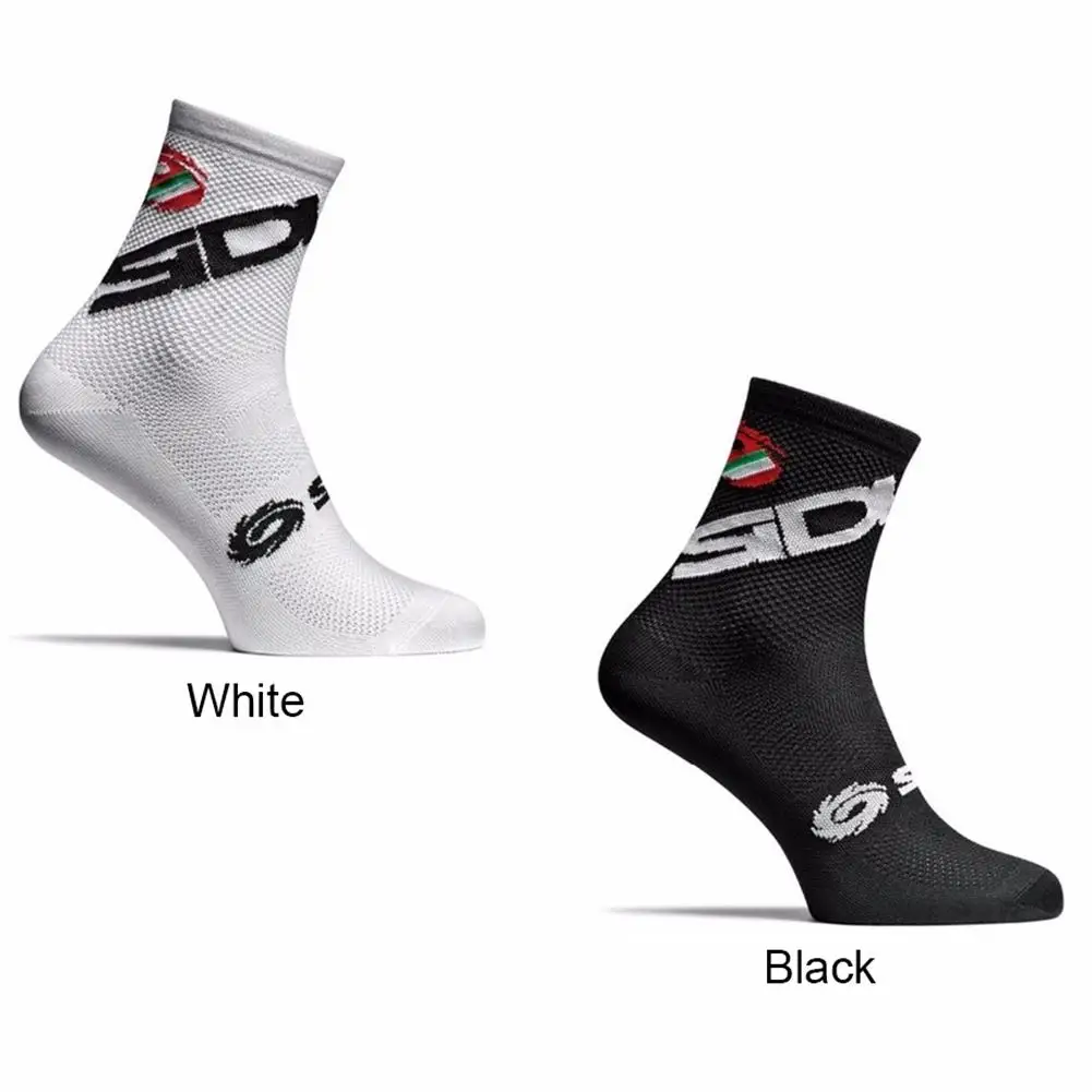 

1 Pair Of New Cycling Socks Men Sports Outdoor Black White Breathable Road Bikes Socks Suitable For Europe Size 39-45