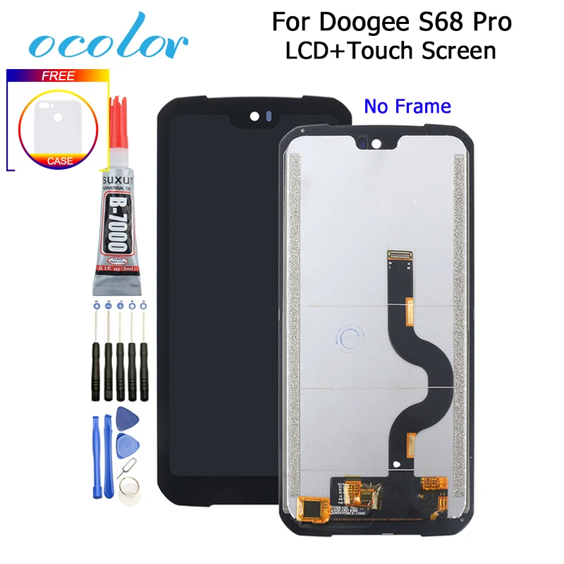 Ocolor Для Doogee S68 Pro ЖК дисплей и быстрая замена с инструментами + клей для телефона