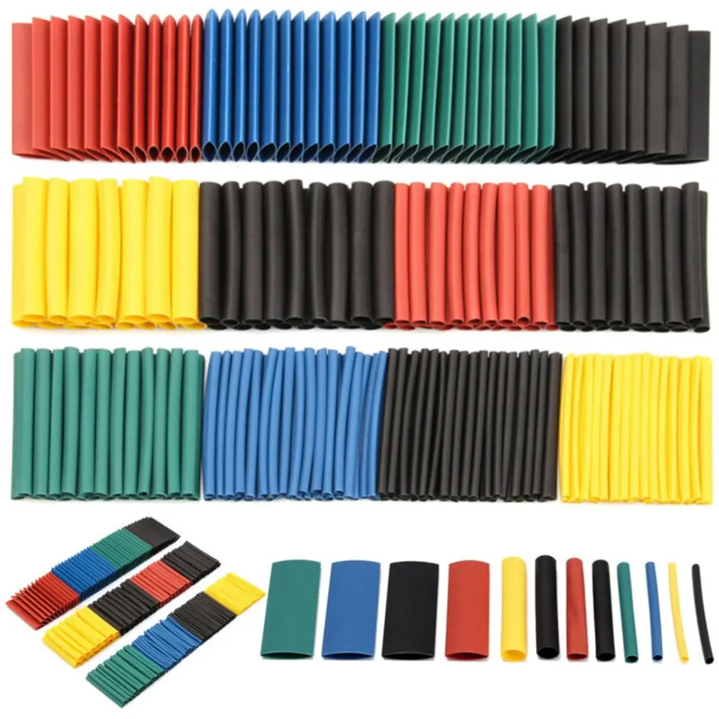

Durable Wire Cable Sleeve 1060pcs Insulation Replacement Accessory Electrical Heat Shrink Tubing 2:1 Wire Cable Sleeve Kit