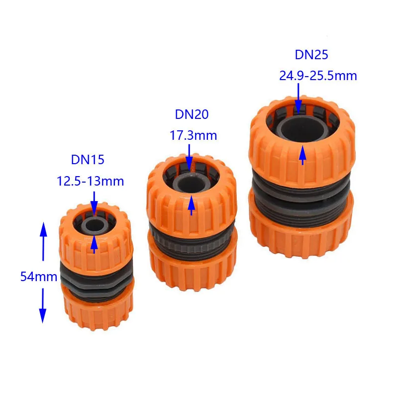 1/2" 3/4" 1" garden hose repair Quick Connector for DN15 DN20 DN25 irrigation hose extend lock nut 1pcs