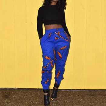 Pantalon taille élastique imprimé Dashiki Ankara