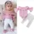 2ШТ Baby Girls Clothing Set Girls Off Shoulder Romper +Белые Рваные Джинсы Брюки Детские Розовые Наряды Наборы Одежды Для Новорожденных