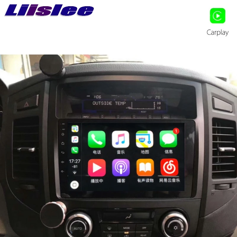 LiisLee Автомобильный мультимедийный DVD gps HiFi аудио радио 9 дюймов для Mitsubishi Pajero V97 V93 2006~ CarPlay адаптер навигация NAVI
