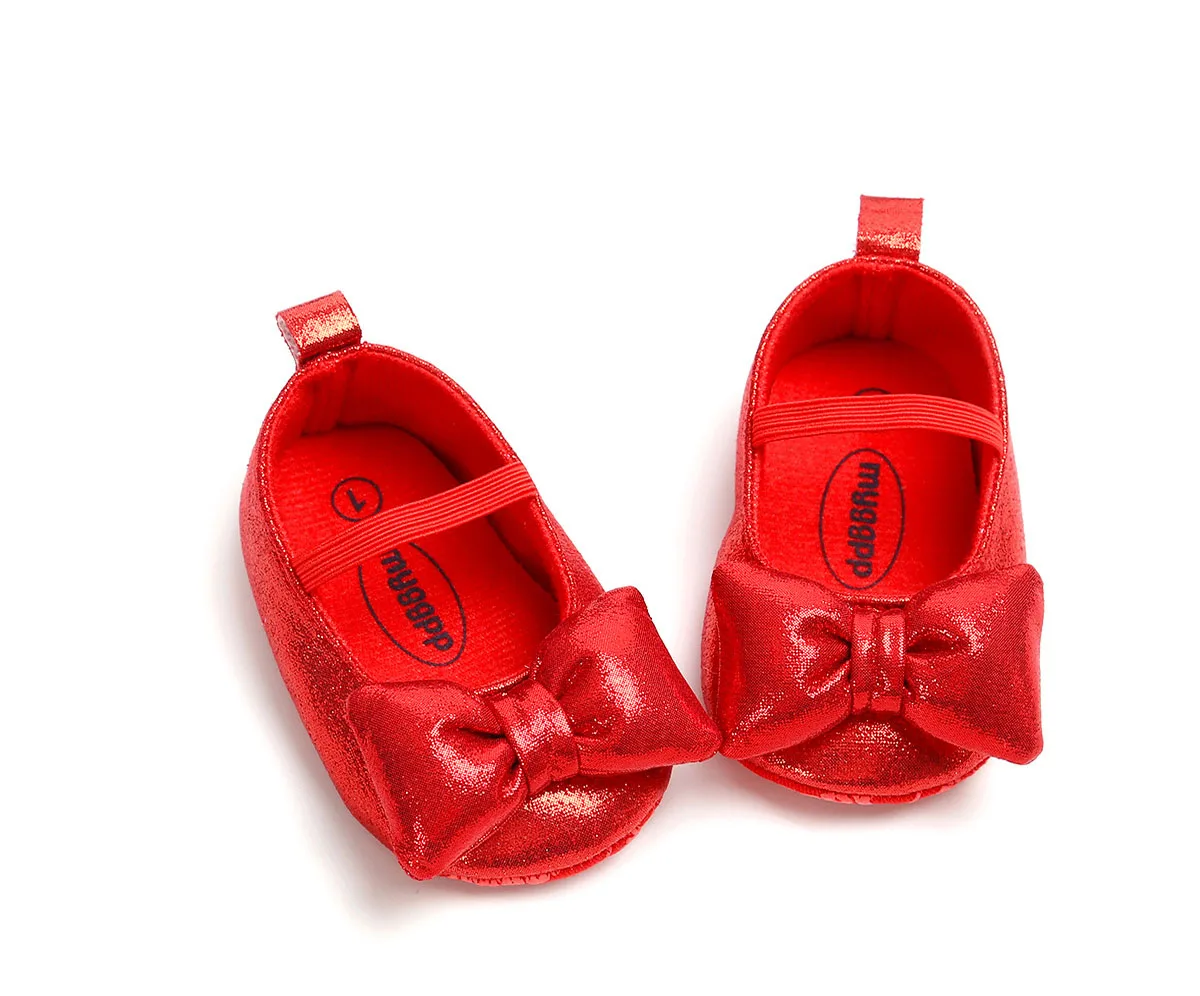 Macios para Meninas com Laço Casual de Princesa para Caminhada Primavera e Outono Sapatos Tênis Pura Infantil 0-18m 3d Cor 15 Sapatos macios para meninas com laço 3d,