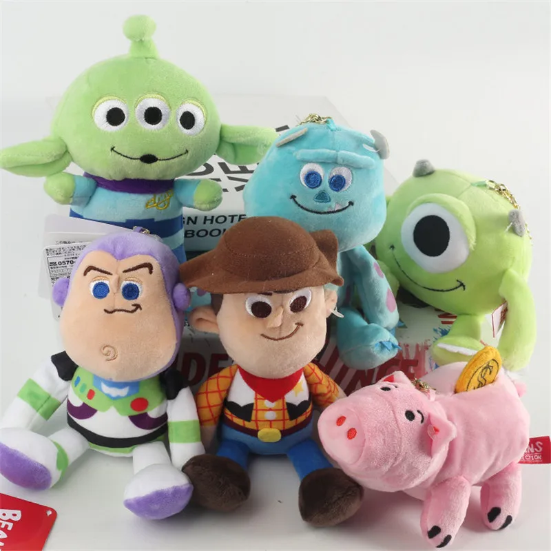 

6PCS/lot Movie Toy Story 4 Plush Toys Woody Forky Bunny Alien Buzz Lightyear Soft Plush Stuffed Cartoon Doll Toy for Kids Gifts