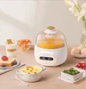220V 1L Automatic Electric Stewing Machine Glass Baby Food Slow Stewer For Home Multi Cooker Food Cooking Pot White/Green Color 5
